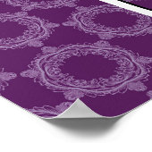 Live Love Laugh Paars Retro Pattern 012 Poster (Hoek)