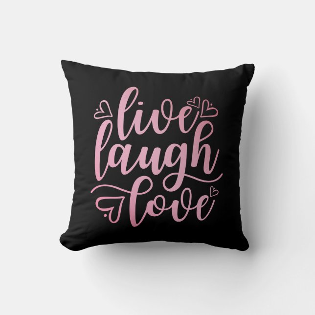 Live Love Laugh Quote | Sierkussen (Voorkant)