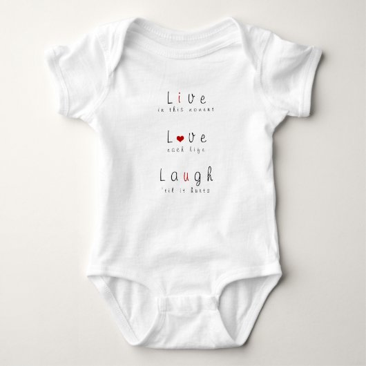 Live, Love, Laugh Romper (Voorkant)