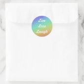 Live, Love, Laugh Ronde Sticker (Tas)