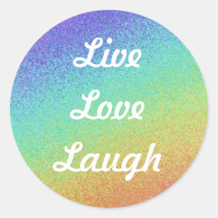 Live, Love, Laugh Ronde Sticker