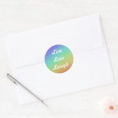 Live, Love, Laugh Ronde Sticker (Envelop)
