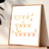 Live Love Laugh Schattig Notedry Poster
