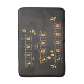 Live Love Laugh Schattige Notedry Badmat (Voorkant Verticaal)
