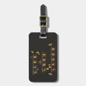 Live Love Laugh Schattige Notedry Bagage Label (Voorkant verticaal)