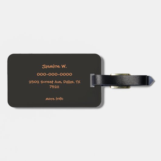 Live Love Laugh Schattige Notedry Bagagelabel (Achterkant horizontaal)