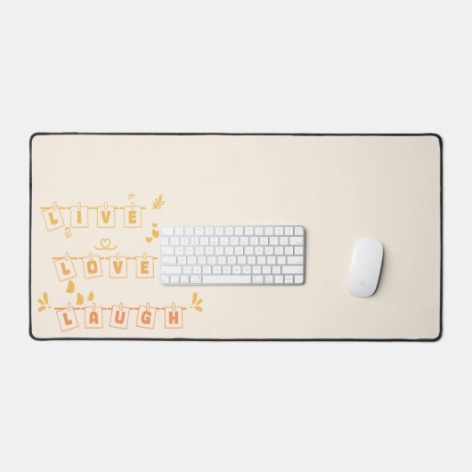 Live Love Laugh Schattige Notedry Bureaumat (Keyboard & Muis)