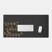 Live Love Laugh Schattige Notedry Bureaumat (Keyboard & Muis)