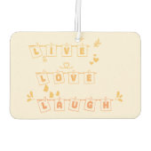 Live Love Laugh Schattigee Notedry luchtverfrisser (Achterkant)