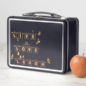Live Love Laugh Schattigee Notedry Metal Lunchbox (In situ)