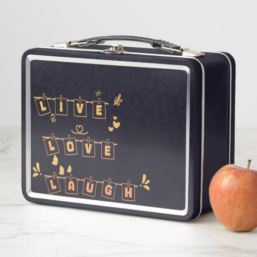 Live Love Laugh Schattigee Notedry Metal Lunchbox (In situ)