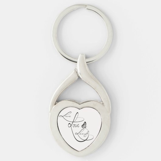 Live Love Laugh Sleutelhanger (Voorkant)