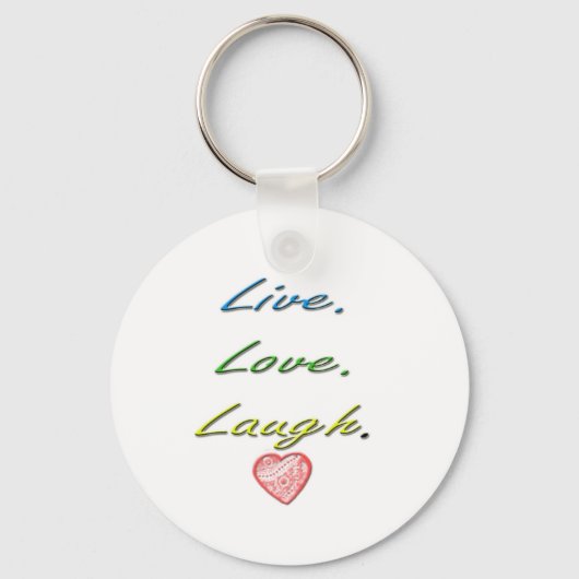 Live Love Laugh Sleutelhanger (Voorkant)