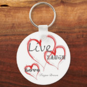 Live, Love, Laugh, Teague Brown Sleutelhanger (Voorkant)