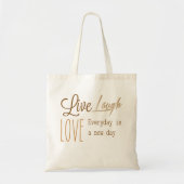 Live, Love, Laugh Tote Bag (Voorkant)