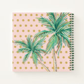 Live Love Laugh | Trendy Topical Island Pineappel Notitieboek (Achterkant)