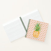 Live Love Laugh | Trendy Topical Island Pineappel Notitieboek (Binnen)
