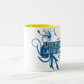 Live, Love, Laugh Tweekleurige Koffiemok (Center)