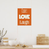 Live Love Laugh Typografie | Inspirerend Poster (Keuken)