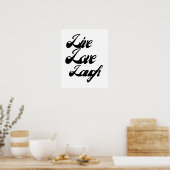 Live Love Laugh Typografie| Inspirerend Poster (Keuken)