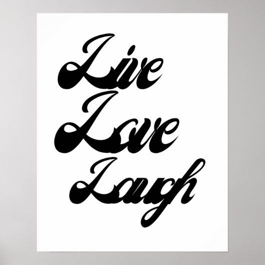 Live Love Laugh Typografie| Inspirerend Poster (Voorkant)