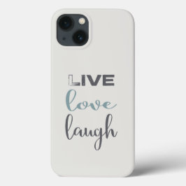 Live Love Laugh Typography Hoesje-Mate iPhone Case