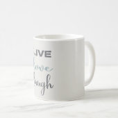 Live Love Laugh Typography | Koffie-Mok Koffiemok (Voorkant rechts)