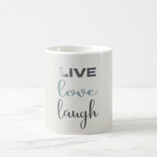 Live Love Laugh Typography   Koffie-Mok Koffiemok