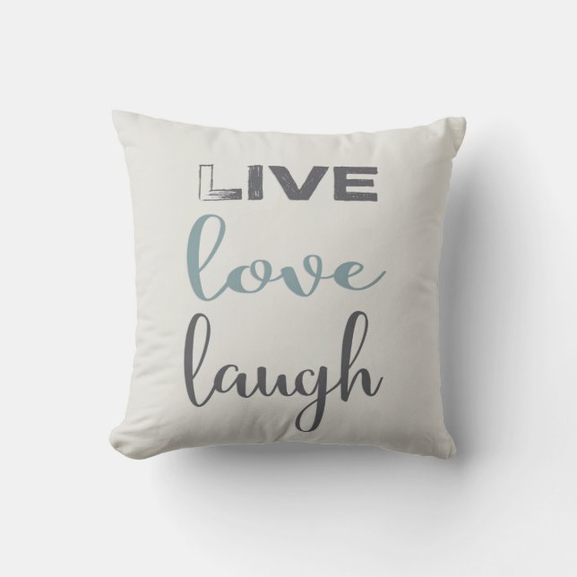 Live Love Laugh Typography | Sierkussen (Voorkant)