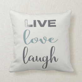 Live Love Laugh Typography | Sierkussen