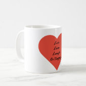 Live Love Laugh White 11 oz Classic White Mok (Voorkant links)