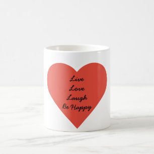 Live Love Laugh White 11 oz Classic White Mok