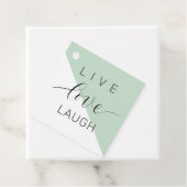 Live Love Laught Positive Motivation Mint Quote Bedankjes Labels (In situ)