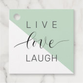 Live Love Laught Positive Motivation Mint Quote Bedankjes Labels (Voorkant)