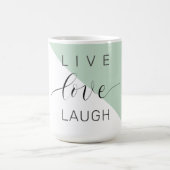Live Love Laught Positive Motivation Mint Quote Koffiemok (Center)