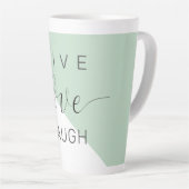 Live Love Laught Positive Motivation Mint Quote Latte Mok (Rechterhoek)