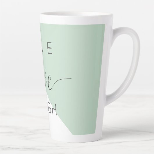 Live Love Laught Positive Motivation Mint Quote Latte Mok (Rechts)