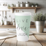 Live Love Laught Positive Motivation Mint Quote Latte Mok<br><div class="desc">Live Love Laught Positive Motivation Mint Quote</div>