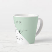 Live Love Laught Positive Motivation Mint Quote Latte Mok (Rechterhoek)