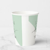 Live Love Laught Positive Motivation Mint Quote Papieren Bekers (Rechts)