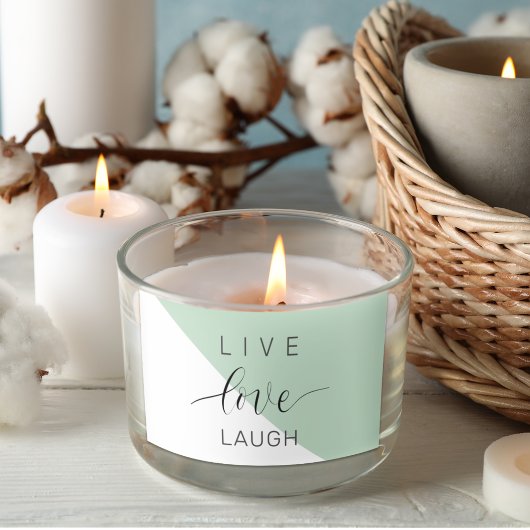 Live Love Laught Positive Motivation Mint Quote Rechthoekige Sticker