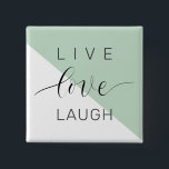 Live Love Laught Positive Motivation Mint Quote Vierkante Button 5,1 Cm<br><div class="desc">Live Love Laught Positive Motivation Mint Quote</div>