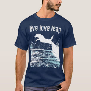 Live Love Leap Canine Agility Dog Sports Dock D T-shirt