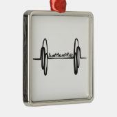 Live Love Lift Bar Black Metalen Ornament (Rechts)