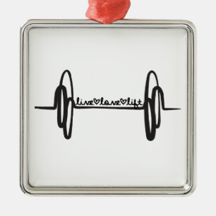 Live Love Lift Bar Black Metalen Ornament