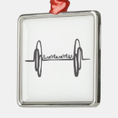 Live Love Lift Bar Black Metalen Ornament (Links)