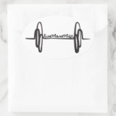 Live Love Lift Bar Black Ovale Sticker (Tas)
