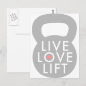 Live Love Lift Kettlebell Briefkaart (Voorkant / Achterkant)