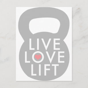 Live Love Lift Kettlebell Briefkaart