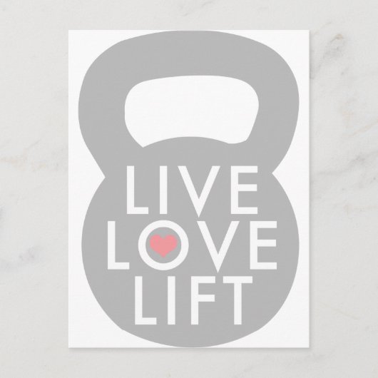 Live Love Lift Kettlebell Briefkaart (Voorkant)